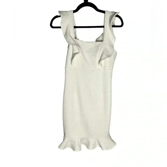 Bardot Dresses & Skirts - Bardot Ashley Frill Cocktail Dress Ivory Size US 4